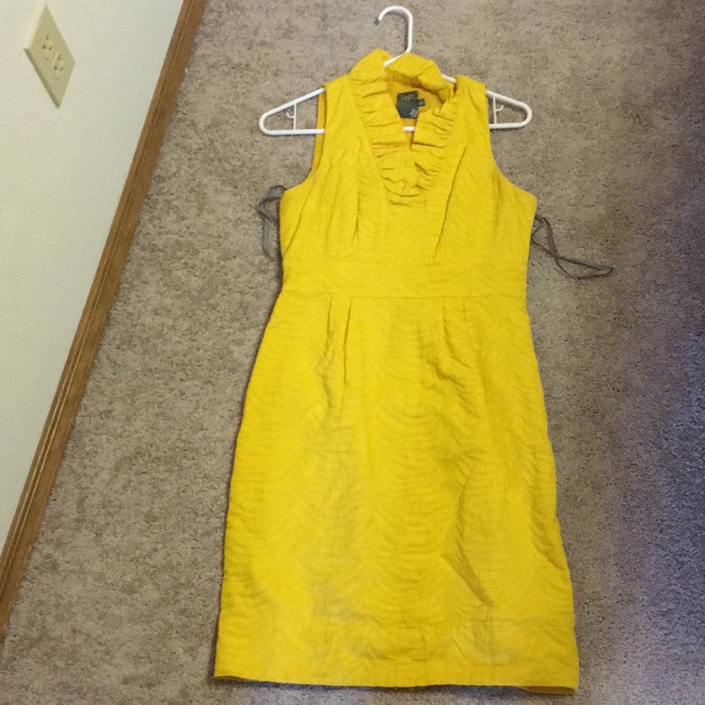 Yellow ruffled dress